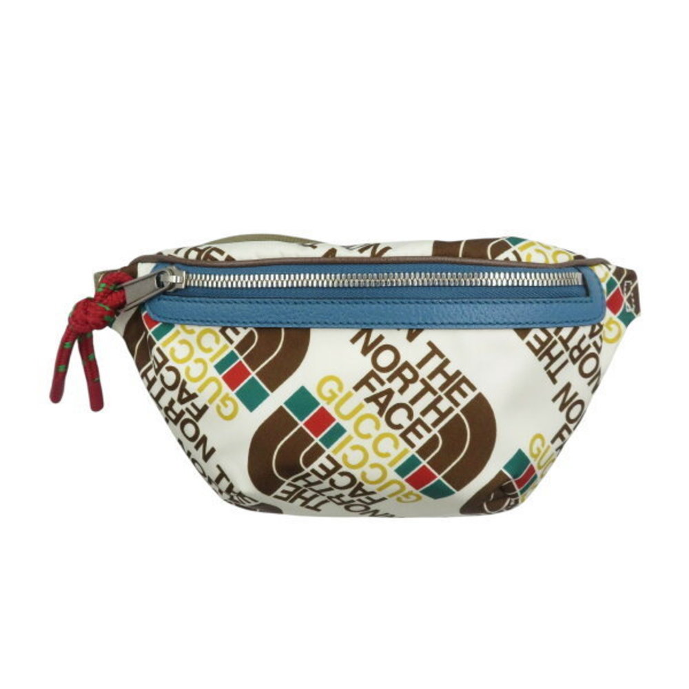 Gucci White Nylon Face Bag Multicolor North Body View 2